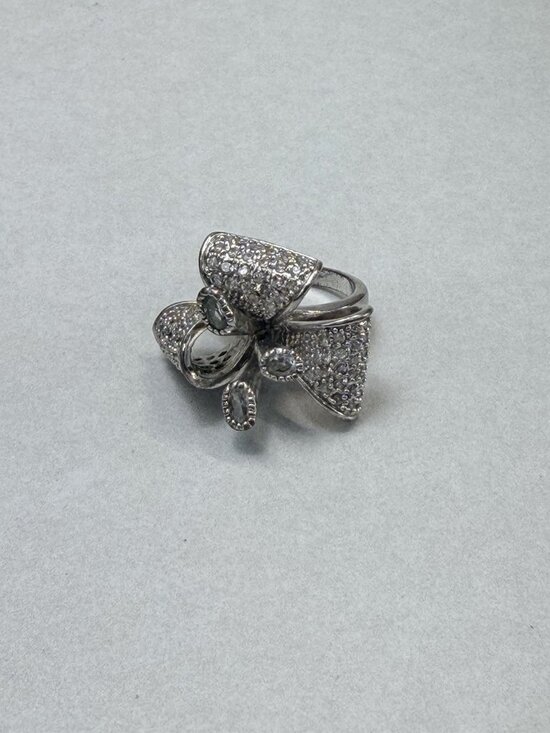 Unbranded Jewelry - Vintage Oversized Pavé Bow Cocktail Ring Statement Glam Runway Jewelry Glam 8
